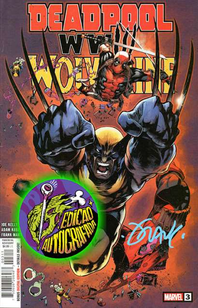 DEADPOOL WW WOLVERINE 3 - AUTOGRAFADO