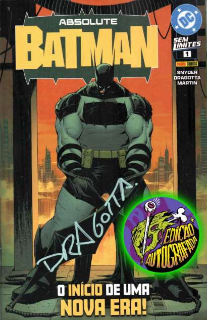 BATMAN ABSOLUTO V. 1 - AUTOGRAFADA POR NICK DRAGOTTA