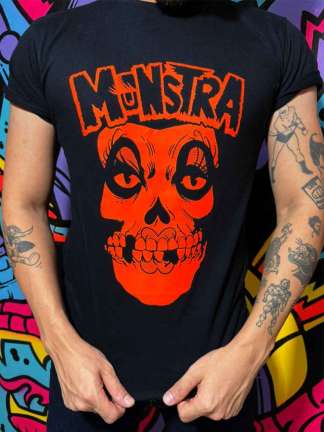 CAMISETA MONSTRA LARANJA NEON - G
