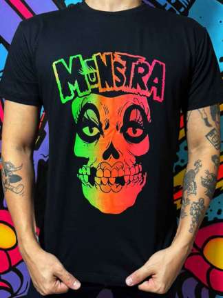CAMISETA MONSTRA REGGAE NEON - M