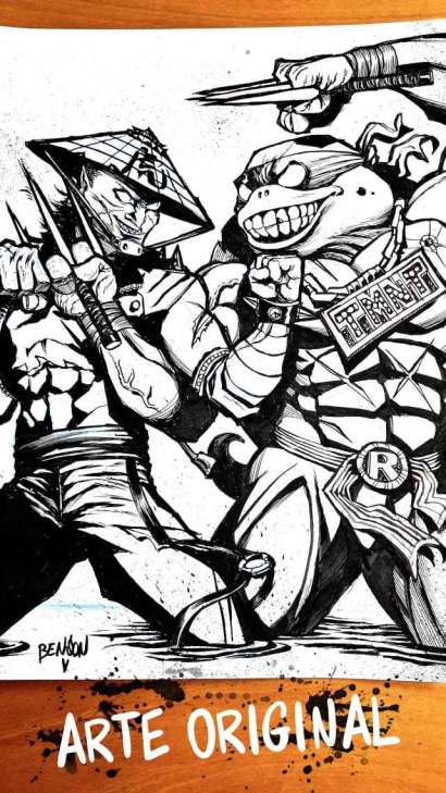 ORIGINAL SHAOLIN/NINJA MUTANTES + EXEMPLAR AUTOGRAFADO