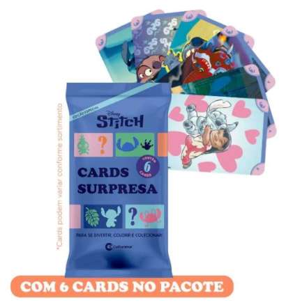 PACOTE COM 6 CARDS COLECIONAVEIS STITCH