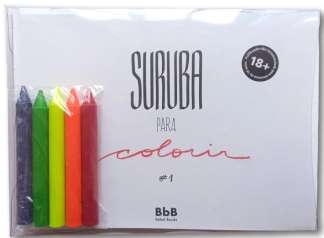 BOX SURUBAS PARA COLORIR: VOLUMES 1 + 2 + 3 + ADESIVOS + GIZ DE CER NEON
