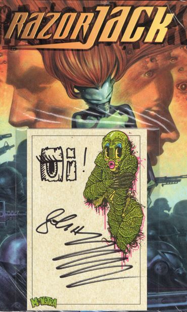 RAZORJACK - BOOKPLATE AUTOGRAFADO POR JOHN HIGGINS